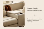 Modular Zero-Wall Power Reclining Sectional Sofa with Storage Console - Androf