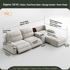 Modular Zero-Wall Power Reclining Sectional Sofa with Storage Console - Androf