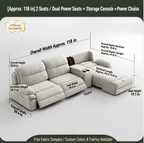 Modular Zero-Wall Power Reclining Sectional Sofa with Storage Console - Androf