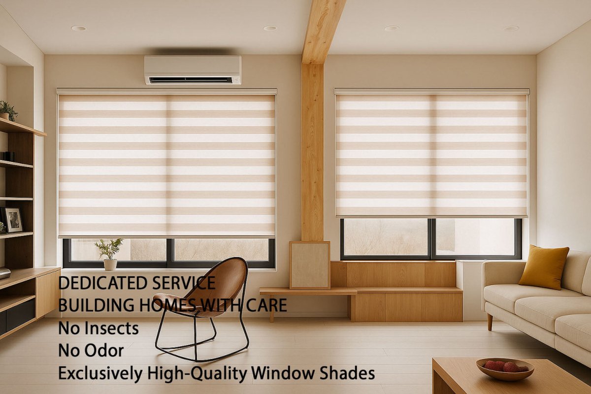 Motorized Day & Night Window Shades – Remote Control, Light Filtering, Modern Design - Androf