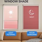 Motorized Day & Night Window Shades – Remote Control, Light Filtering, Modern Design - Androf