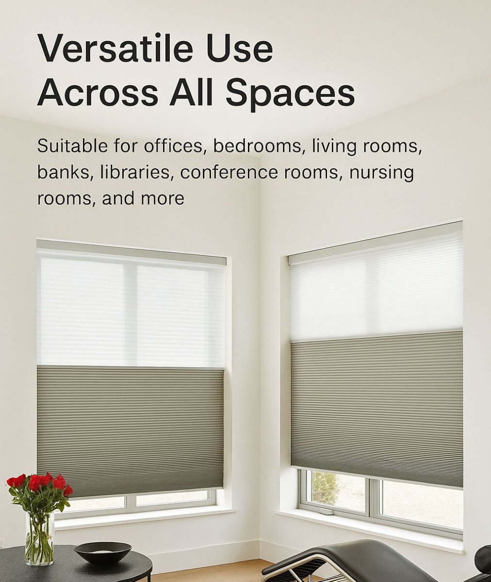 Motorized Day & Night Window Shades – Remote Control, Light Filtering, Modern Design - Androf