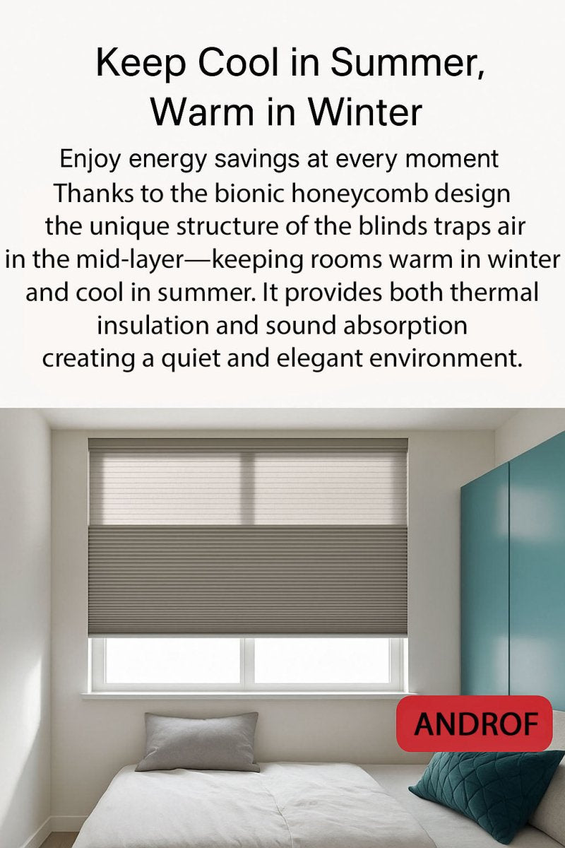Motorized Day & Night Window Shades – Remote Control, Light Filtering, Modern Design - Androf