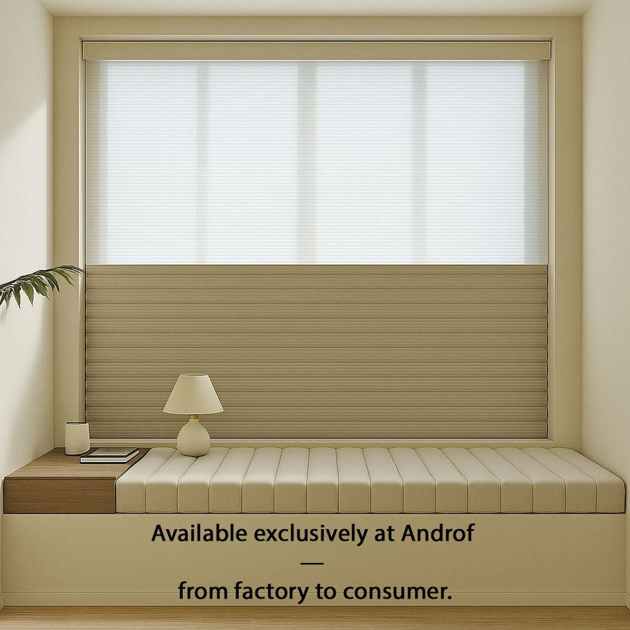 Motorized Day & Night Window Shades – Remote Control, Light Filtering, Modern Design - Androf