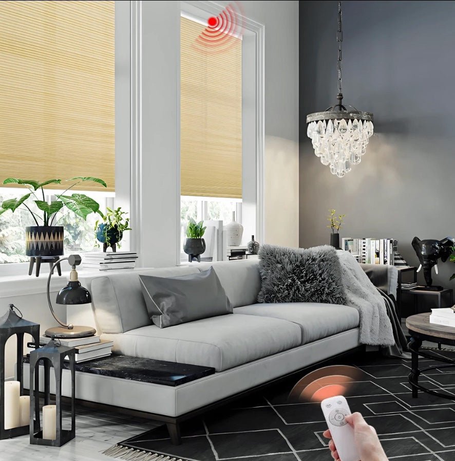 Motorized Day & Night Window Shades – Remote Control, Light Filtering, Modern Design - Androf