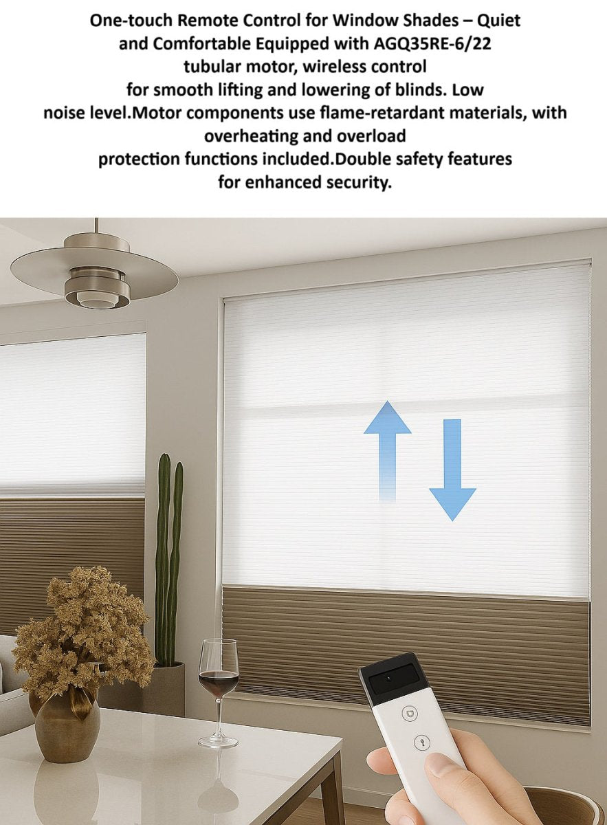 Motorized Day & Night Window Shades – Remote Control, Light Filtering, Modern Design - Androf