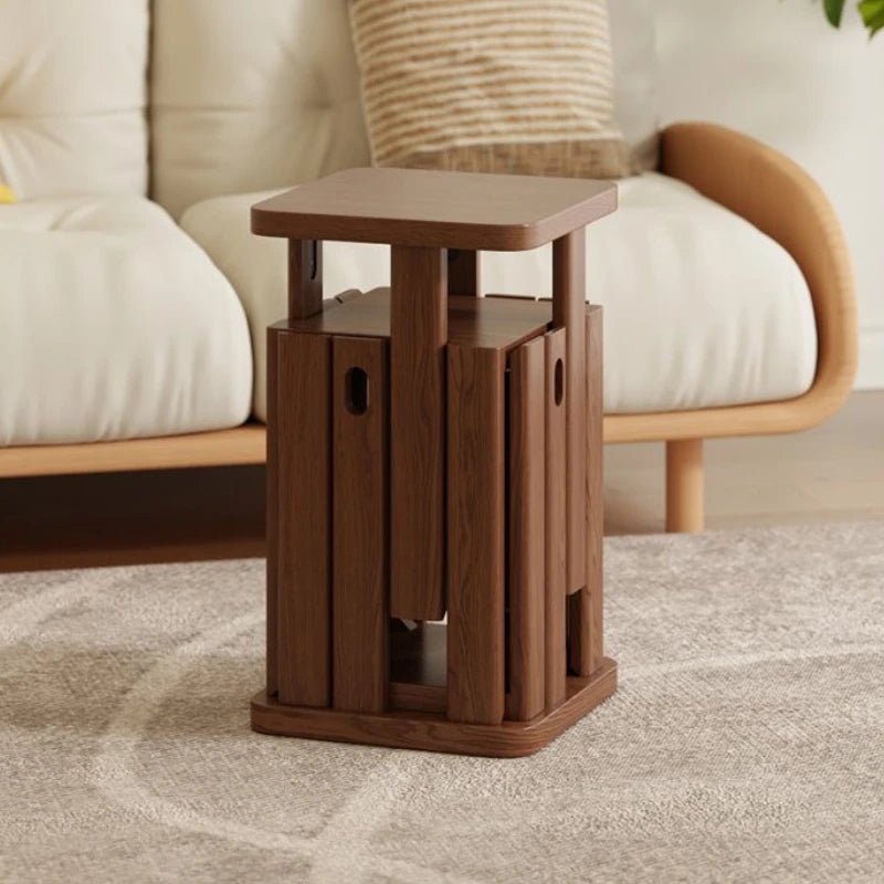 Multifunctional Wooden Side Table - Transforms into 4 Practical Stools - Androf