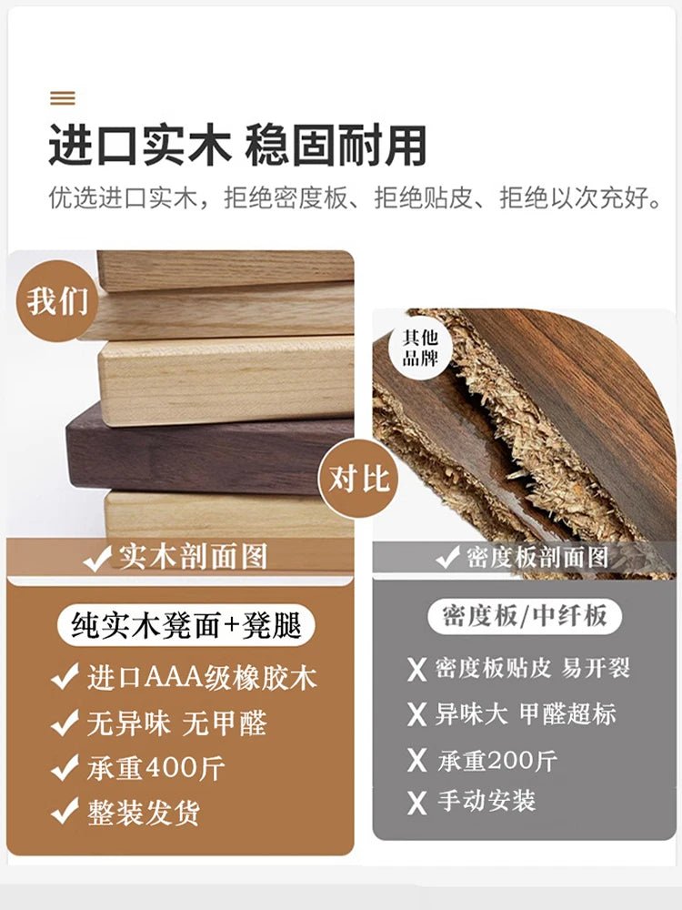 Multifunctional Wooden Side Table - Transforms into 4 Practical Stools - Androf