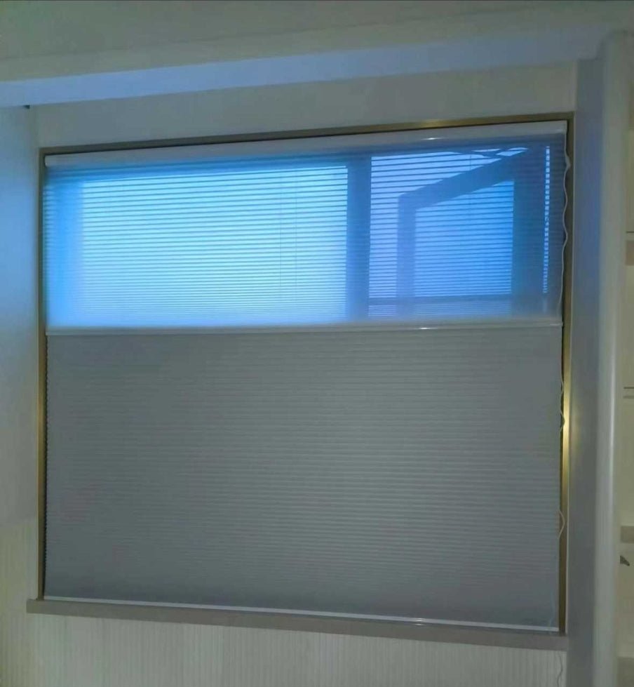 No - Drill Electric Day & Night Blind – Remote Control, Light Filtering, Modern Design - Androf