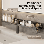 No - Drill Over - the - Faucet Storage Shelf with Suction Cups - Androf