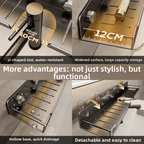 No - Drill Over - the - Faucet Storage Shelf with Suction Cups - Androf