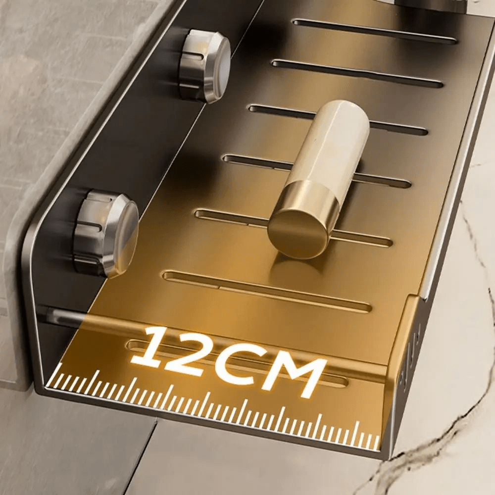 No - Drill Over - the - Faucet Storage Shelf with Suction Cups - Androf