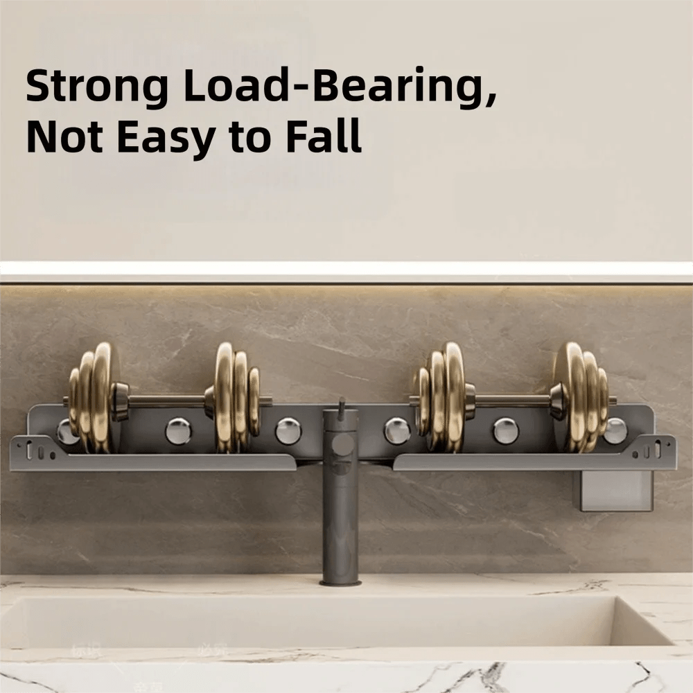 No - Drill Over - the - Faucet Storage Shelf with Suction Cups - Androf