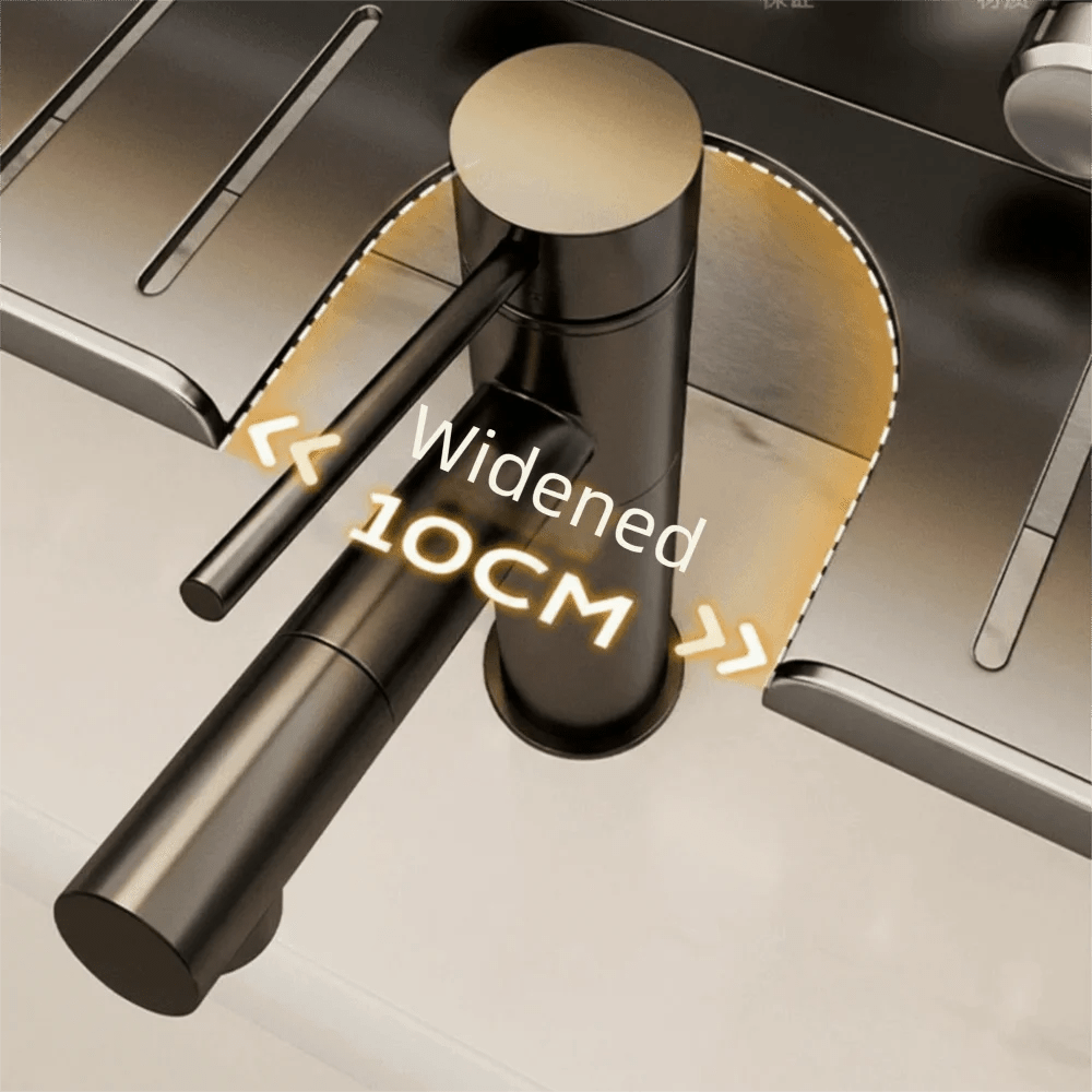 No - Drill Over - the - Faucet Storage Shelf with Suction Cups - Androf