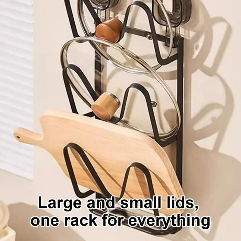 No - Drill Wall Mount Pot Lid Holder - Androf