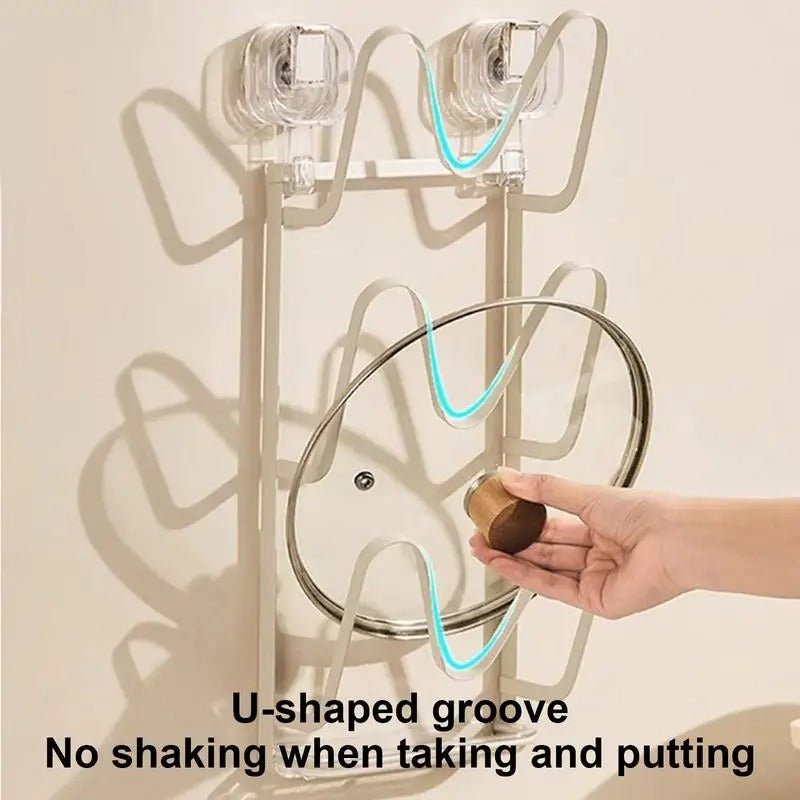 No - Drill Wall Mount Pot Lid Holder - Androf