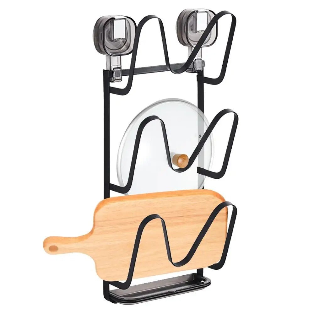 No - Drill Wall Mount Pot Lid Holder - Androf