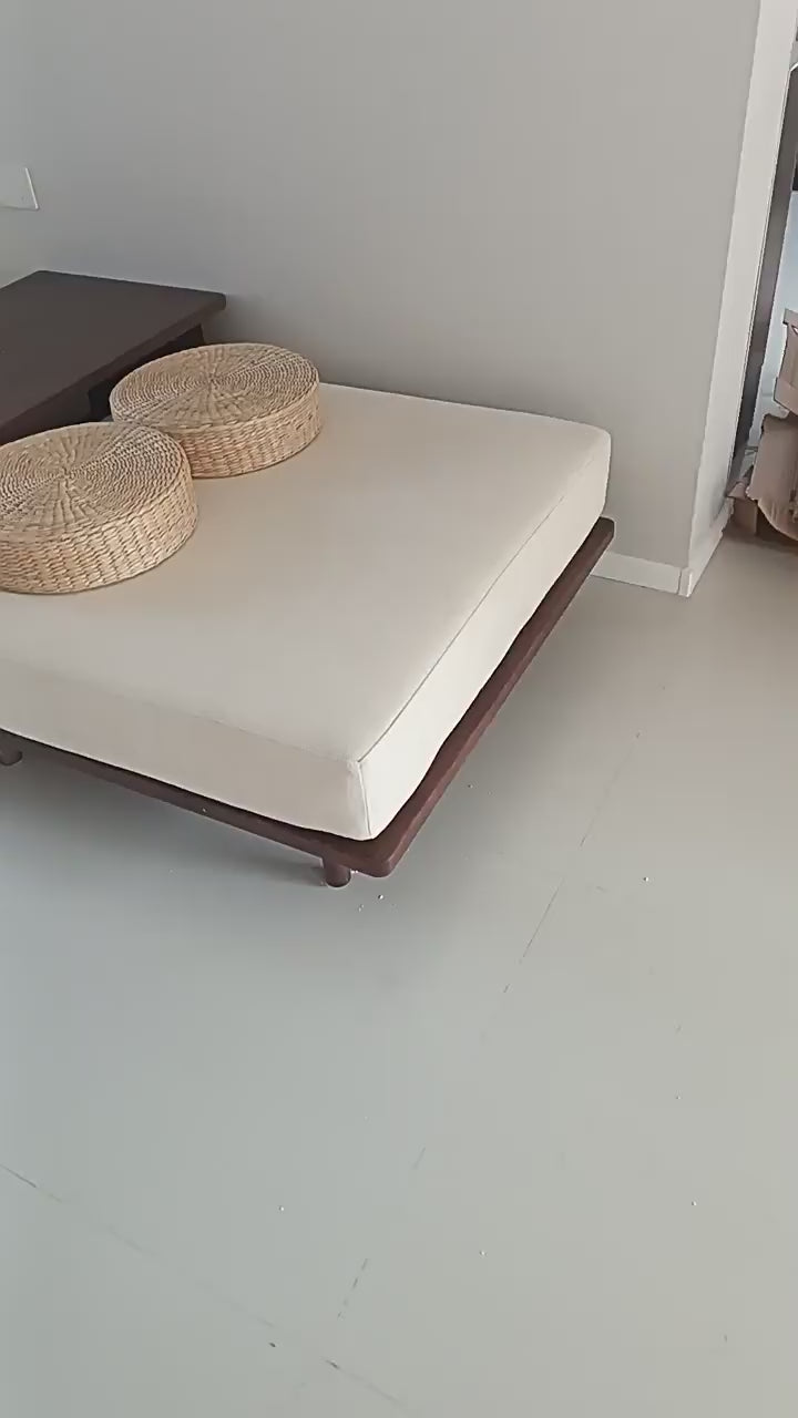 Solid Ash Wood Platform Sofa with Memory Foam