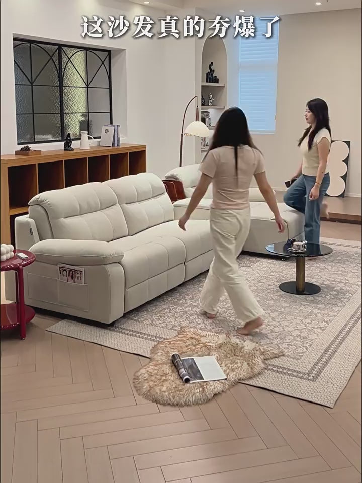 Modular Zero-Wall Power Reclining Sectional Sofa with Storage Console