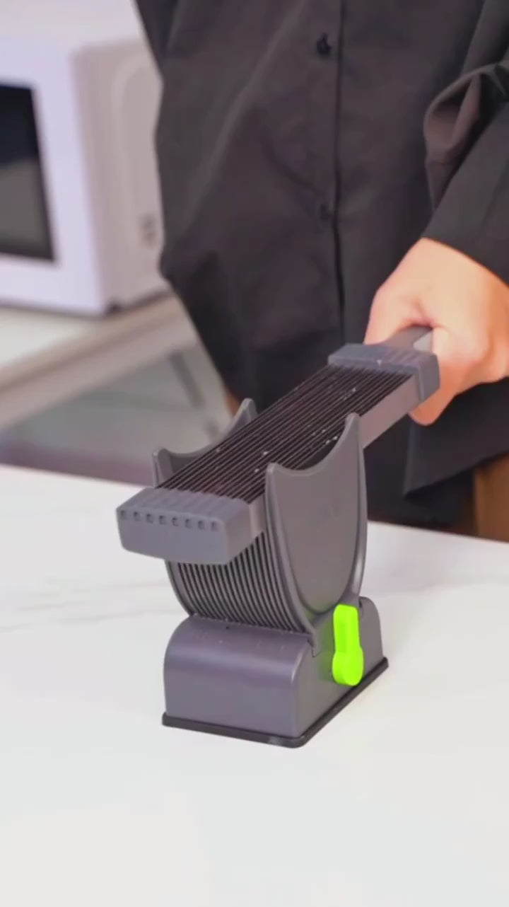 18-Blade Multifunctional Meat Slicer – Adjustable Thickness Manual Cutter for Slices, Strips, Minced & Shredded Meat