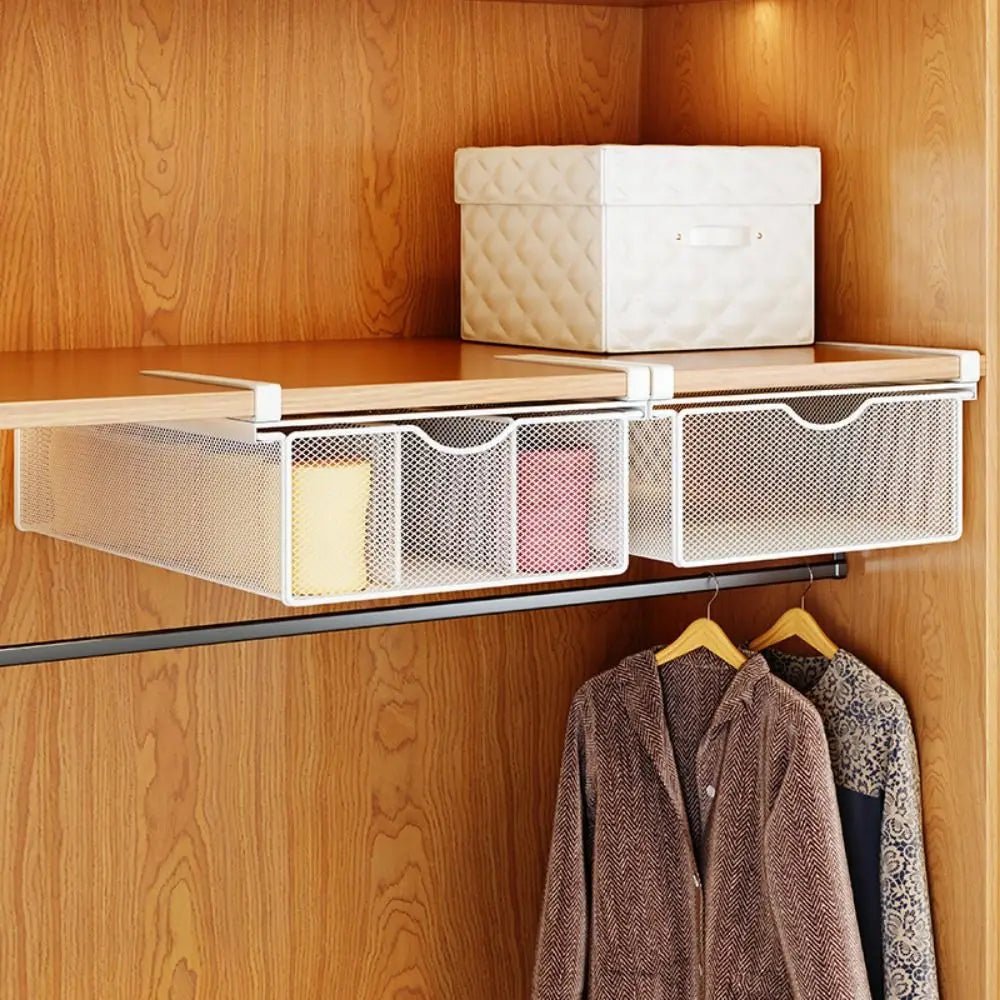 Pull - out Partition Cabinet Mesh Drawer – Space - Saving Hanging Basket - Androf