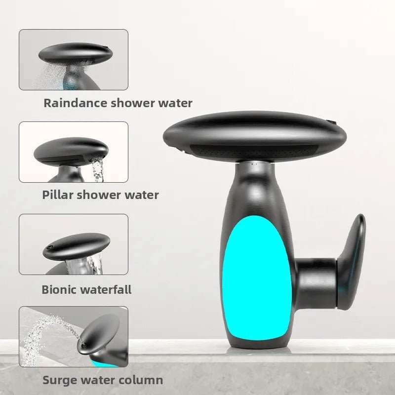 Smart LED Bathroom Faucet – 4 Water Modes, 360° Pull - Out Head - Androf