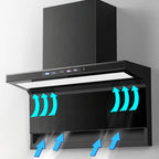 Smart Sensor Kitchen Range Hood – Wall - Mounted, Low Noise, Modern Design - Androf