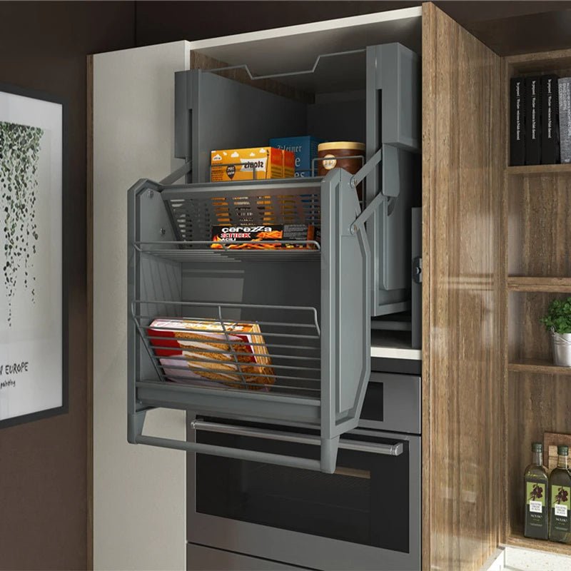 Tier Pull - Down Shelf Cabinet – Space - Saving Kitchen Storage Lift - Androf