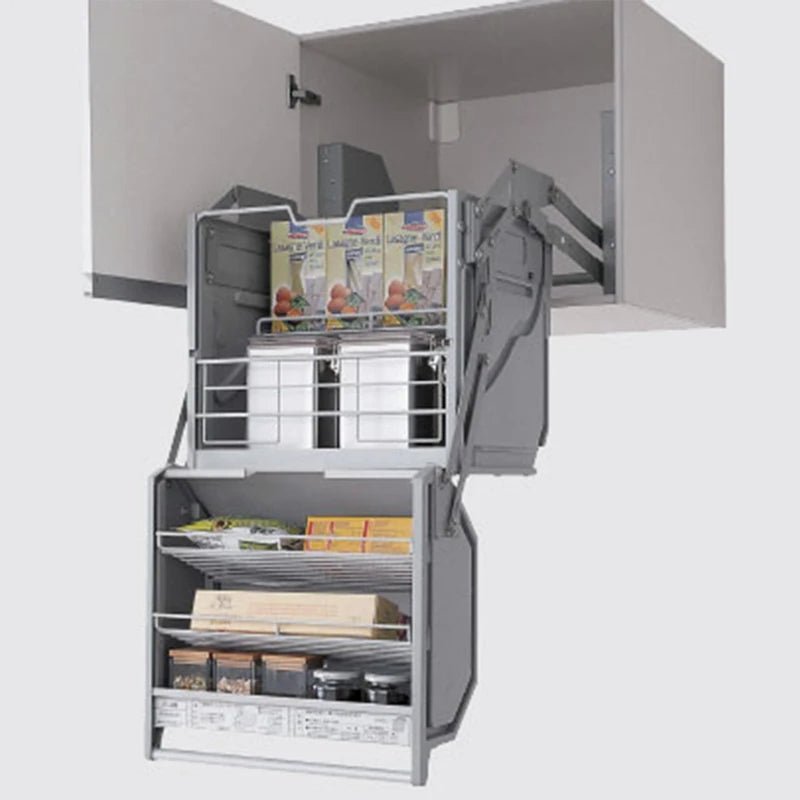 Tier Pull - Down Shelf Cabinet – Space - Saving Kitchen Storage Lift - Androf