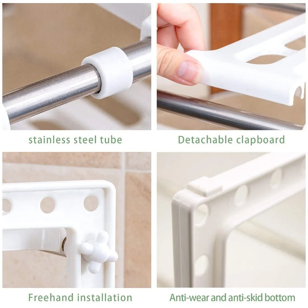 Under Sink Organizer 2 Tier Multipurpose Retractable Shelf Cabinet Organizer Under Sink Storage Rack Bathroom Kitchen Organizer - Androf