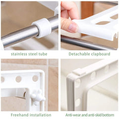 Under Sink Organizer 2 Tier Multipurpose Retractable Shelf Cabinet Organizer Under Sink Storage Rack Bathroom Kitchen Organizer - Androf