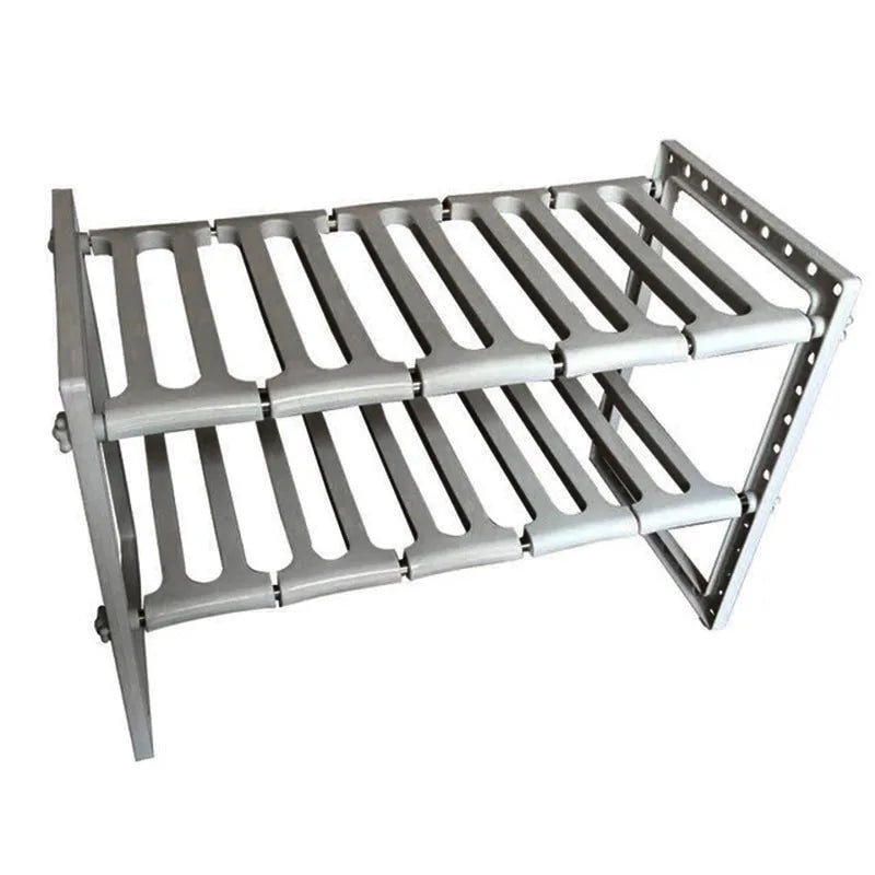 Under Sink Organizer 2 Tier Multipurpose Retractable Shelf Cabinet Organizer Under Sink Storage Rack Bathroom Kitchen Organizer - Androf