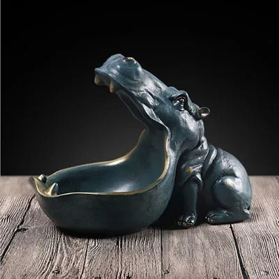 Hyppopotamus resin statue