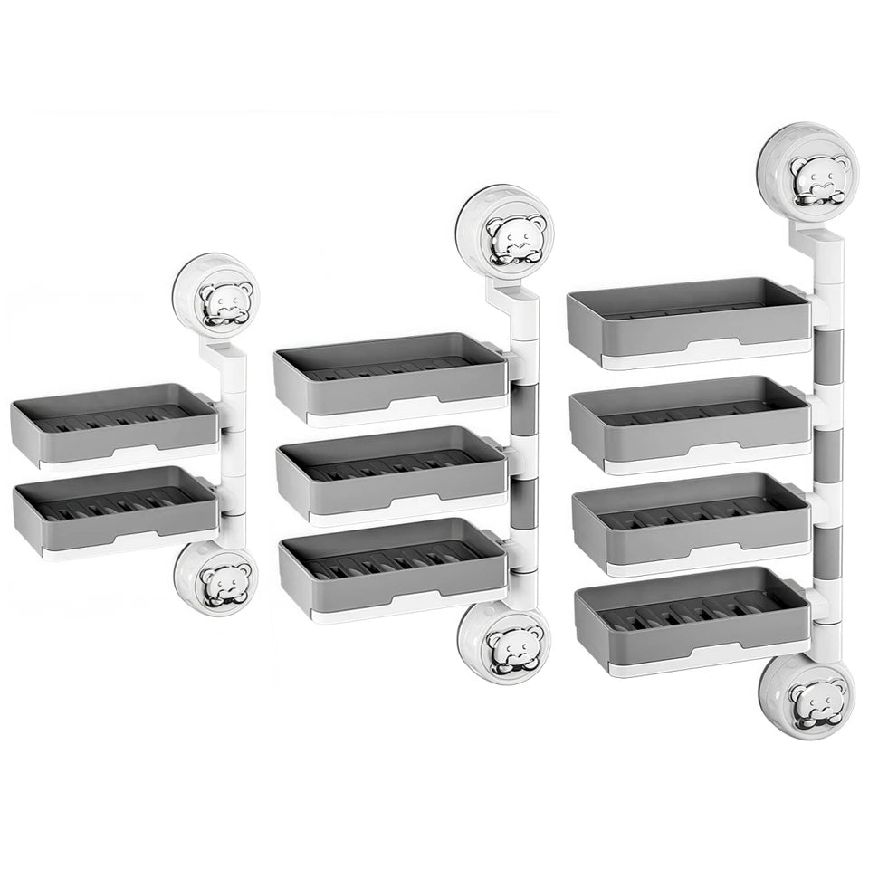 Wall - Mounted Multi - Layer Soap Dish Holder - Androf