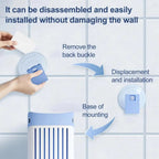 Whale - Shaped 360° Toilet Brush with Silicone Head & Wall - Mounted Holder - Androf