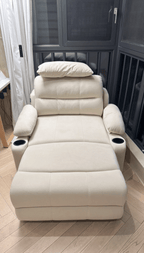 Zero-Wall Power Recliner Chair with Lay-Flat Bed, Cup Holders & Optional Massage - Androf