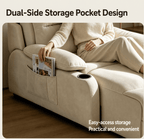 Zero-Wall Power Recliner Chair with Lay-Flat Bed, Cup Holders & Optional Massage - Androf