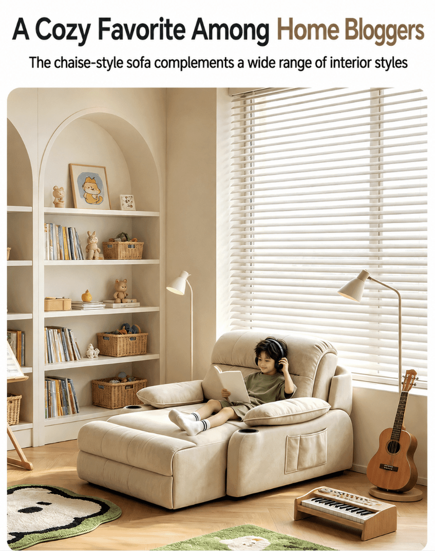 Zero-Wall Power Recliner Chair with Lay-Flat Bed, Cup Holders & Optional Massage - Androf