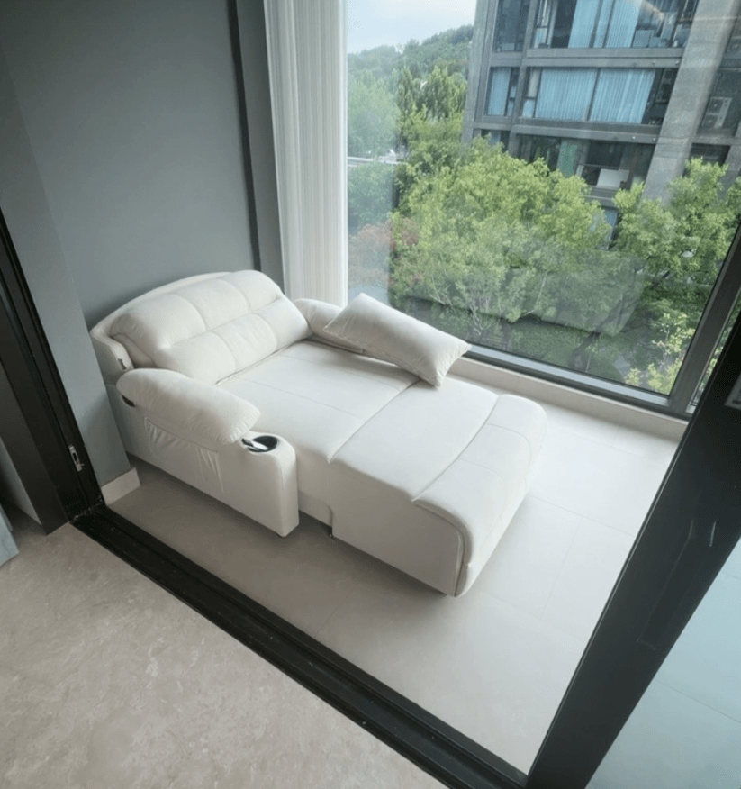 Zero-Wall Power Recliner Chair with Lay-Flat Bed, Cup Holders & Optional Massage - Androf