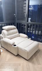 Zero-Wall Power Recliner Chair with Lay-Flat Bed, Cup Holders & Optional Massage - Androf