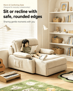 Zero-Wall Power Recliner Chair with Lay-Flat Bed, Cup Holders & Optional Massage - Androf