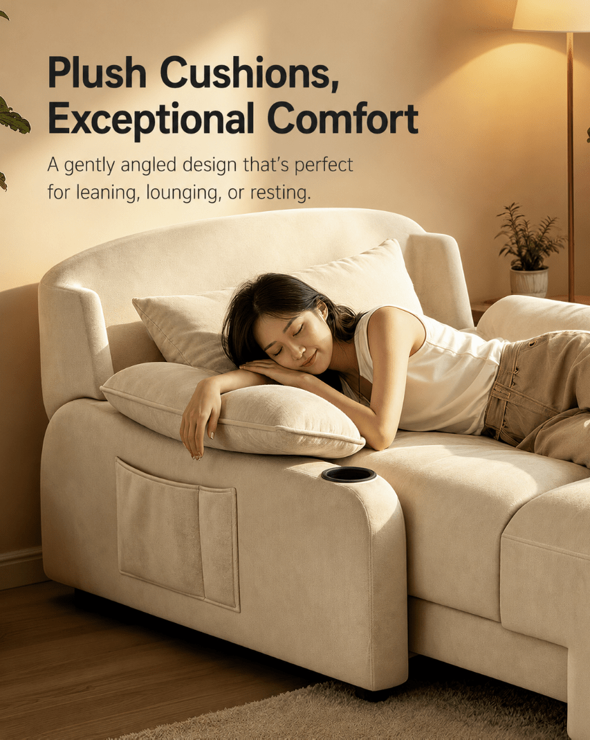Zero-Wall Power Recliner Chair with Lay-Flat Bed, Cup Holders & Optional Massage - Androf