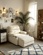 Zero-Wall Power Recliner Chair with Lay-Flat Bed, Cup Holders & Optional Massage - Androf